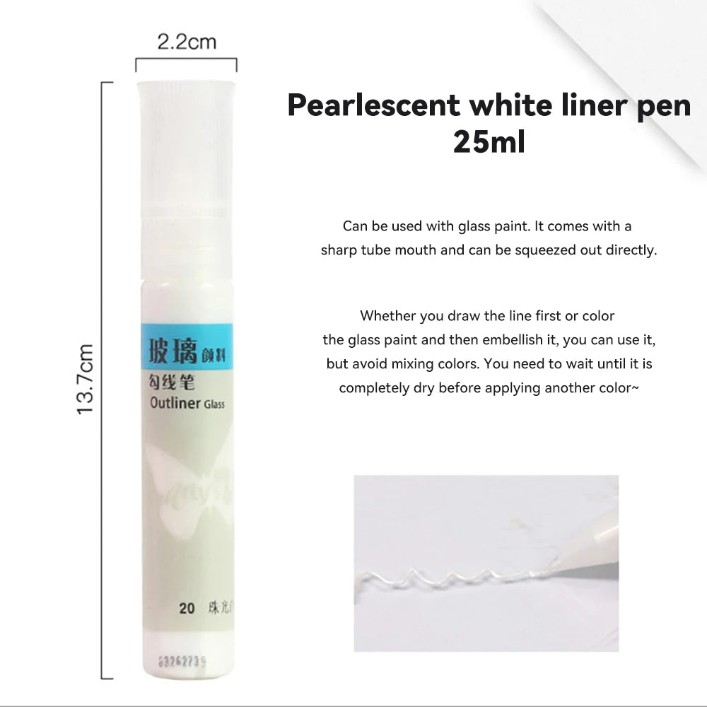 Vernice acrilica per vetro 20/25 ml – finitura brillante, per principianti