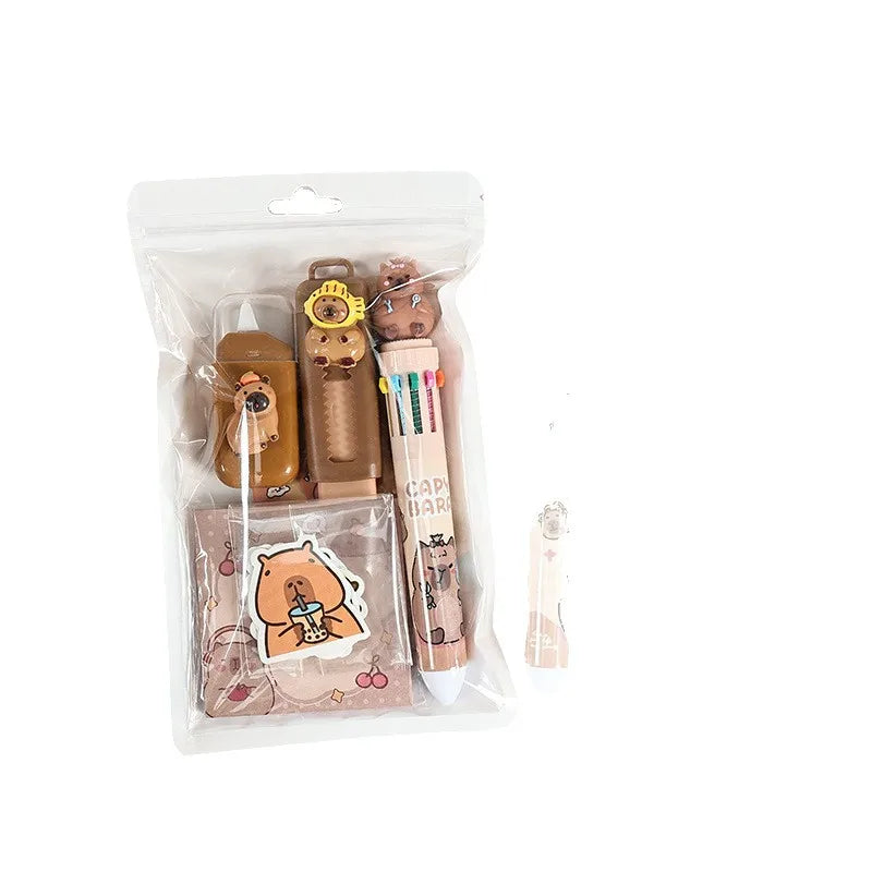 Set Cancelleria Kawaii Capybara – Kit Carino per Scuola e Regalo
