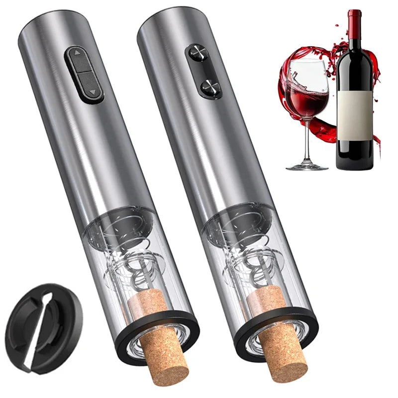 Apri Bottiglie Elettrico in Acciaio Inox con Luce LED e Tagliacapsula