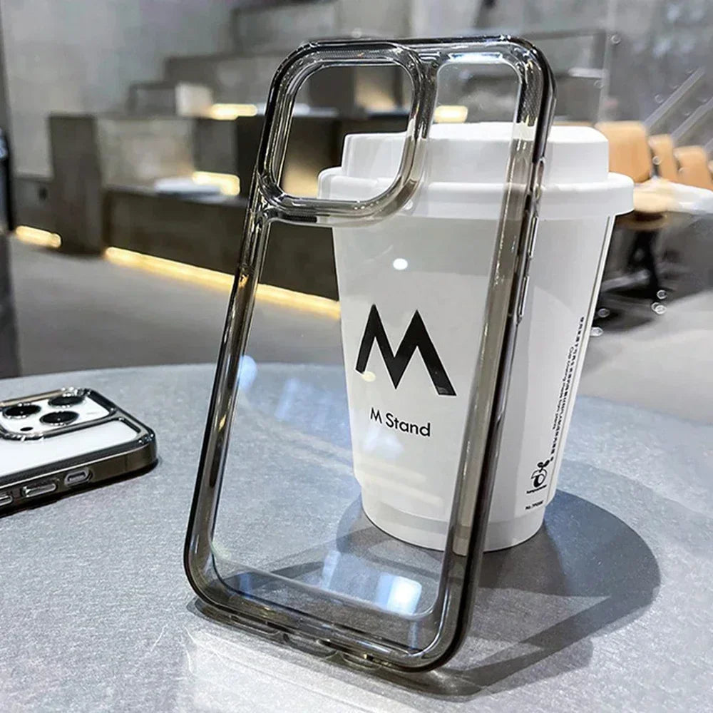 Cover Trasparente Shockproof in Silicone per iPhone 15 16 17 18 Pro Max