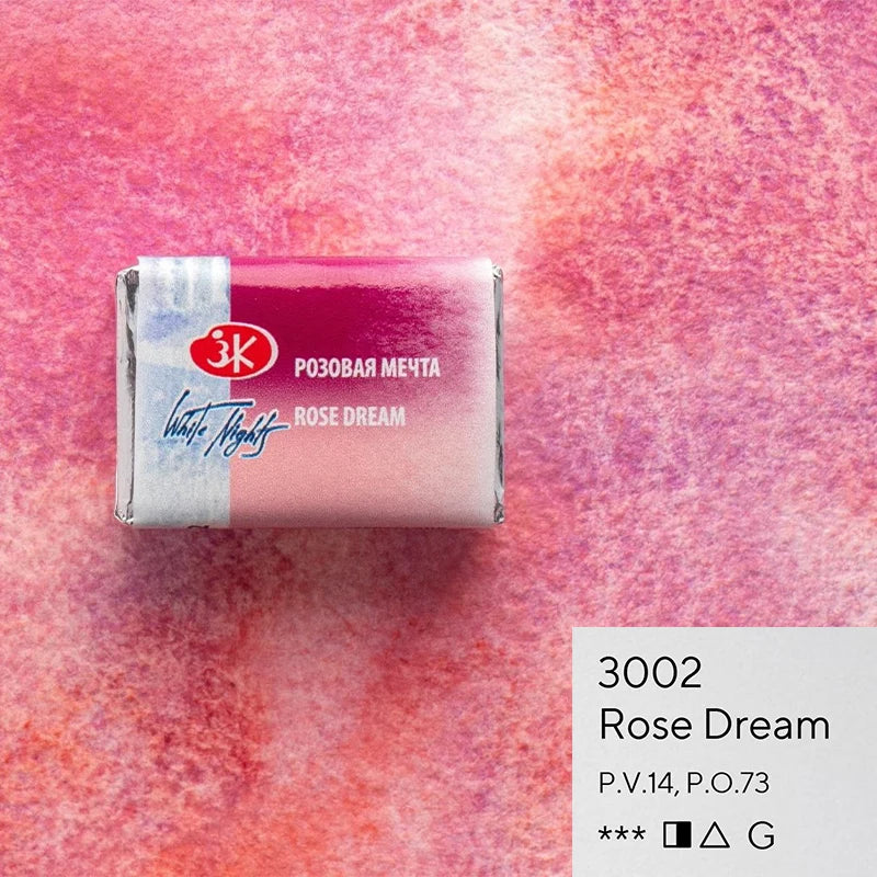 Russian White Nights Limited Edition Granulation Solid Watercolor of Professional Artist Grade Paints Vibrant Lightfast Colors