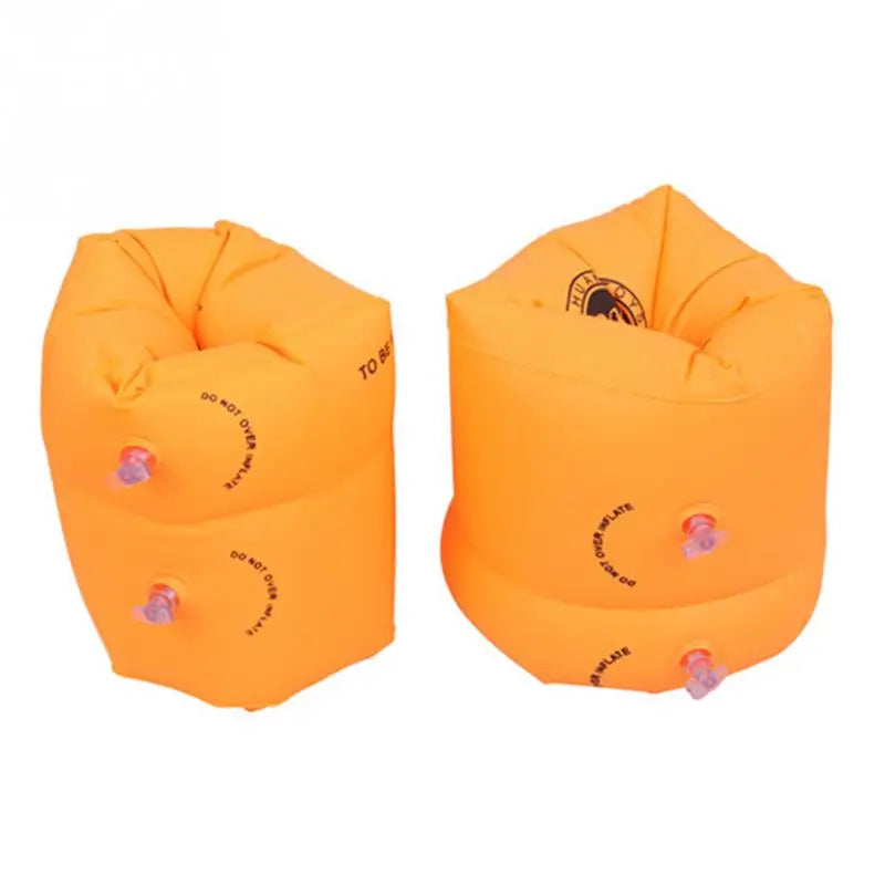 Thickened Children's Inflatable Yellow Round Floating Sleeve Adult Swimming Ring Double Airbag Safe Swimming Arm Ring