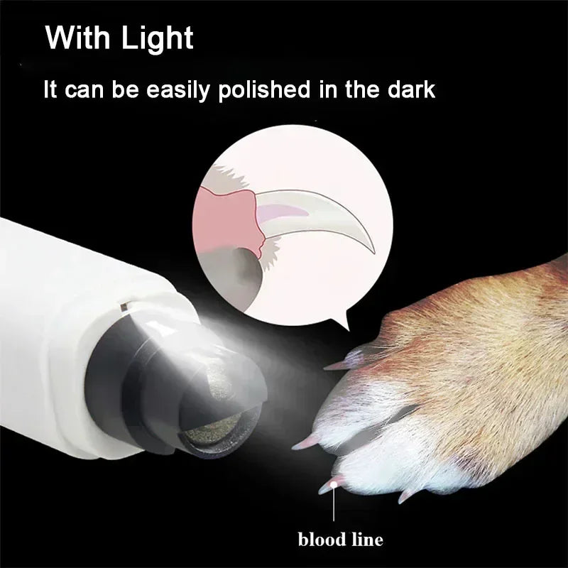 Clipper elettrici ricaricabili per unghie di cane e gatto con luce LED