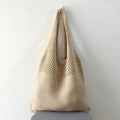 Knitted Handbags For Women Large Capacity Tote Bag Summer Beach Big Purse Casual Hollow Woven Shoulder Bags Female Pack