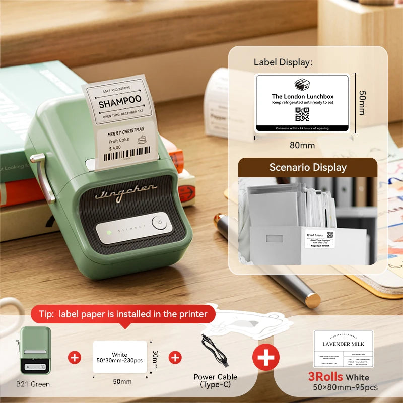 Stampante termica mini portatile – Etichette adesive Bluetooth 20‑50 mm