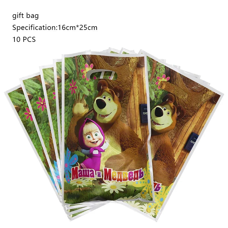 Decorazioni per festa di compleanno Masha e Orso – Palloncini cartoon, set 24…