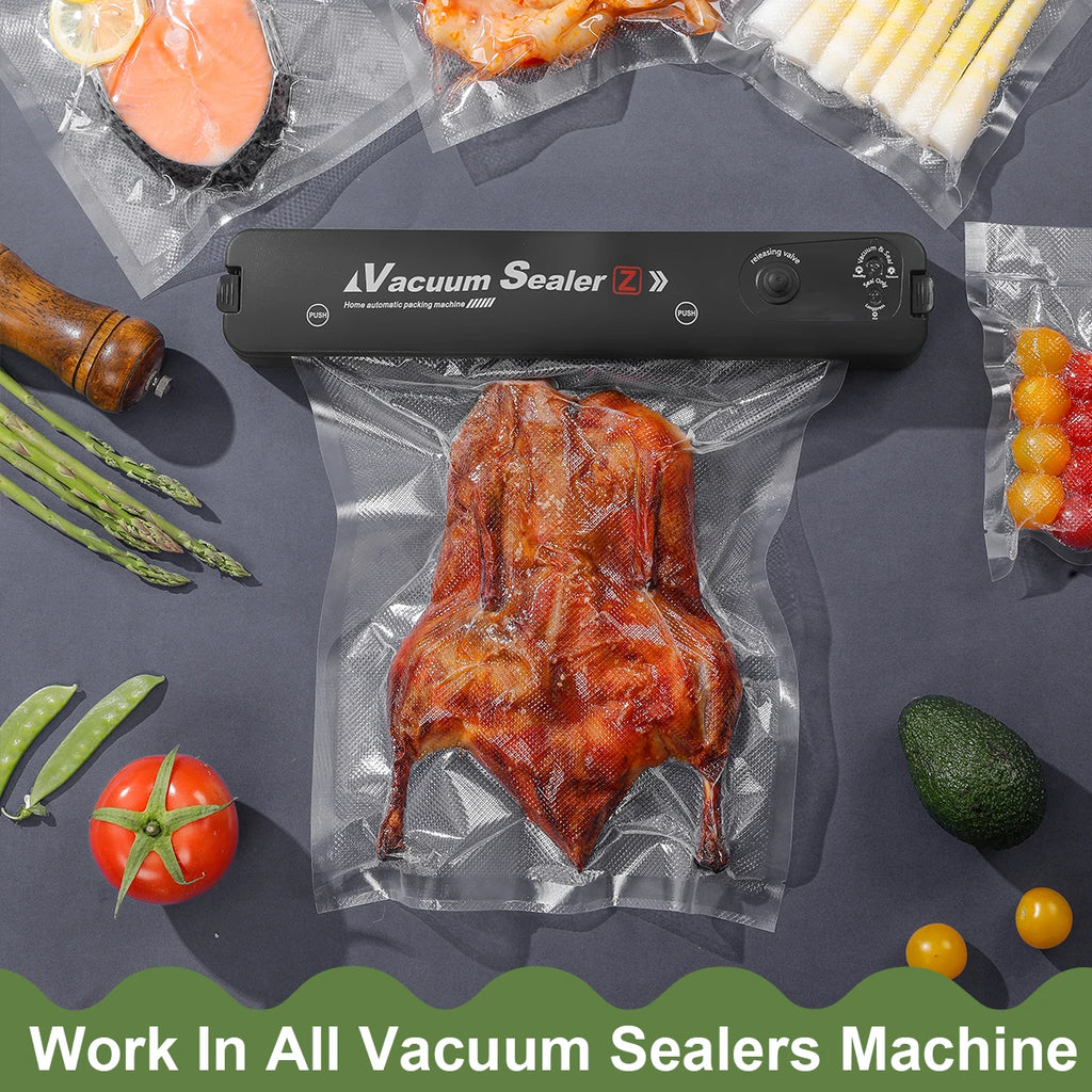 Vacuum Sealer Bags, Food Storage Pouches, Freshness Preservation for Kitchen, Compatible with Vacuum Sealer Machine Accessories