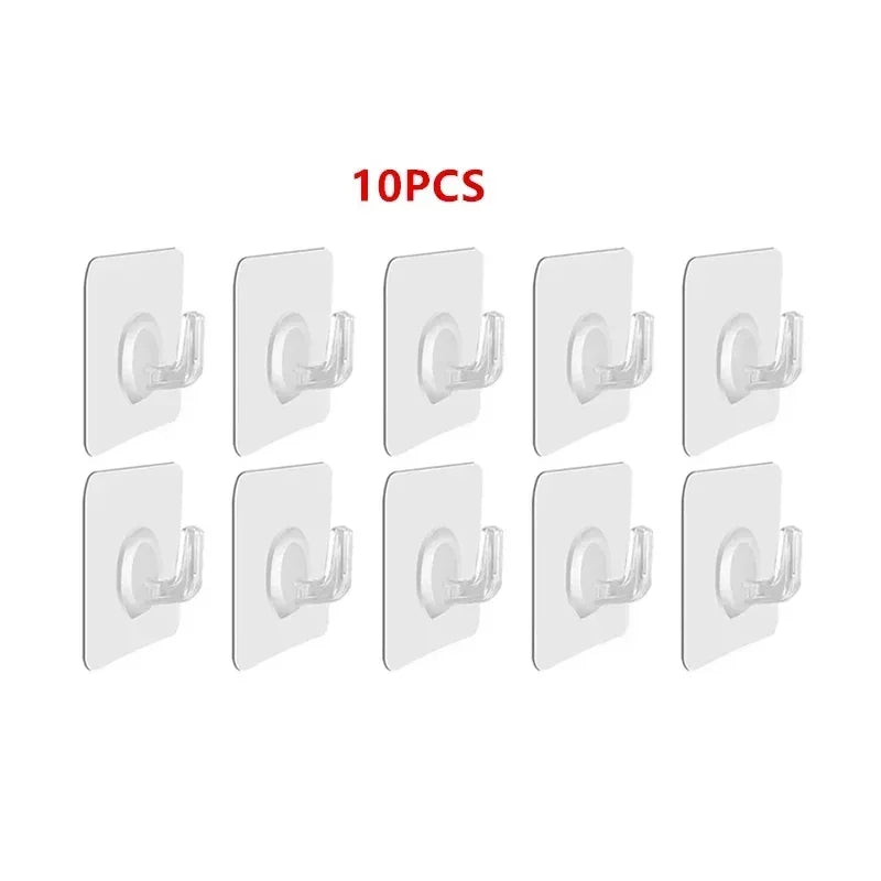 Ganci Autoadesivi Trasparenti da 5 a 40 Pezzi per Parete e Porta – Supporto…