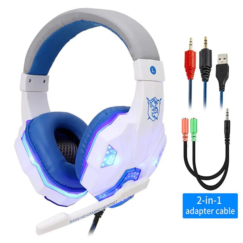 Cuffie da gioco cablate con LED, microfono retrattile e ANC