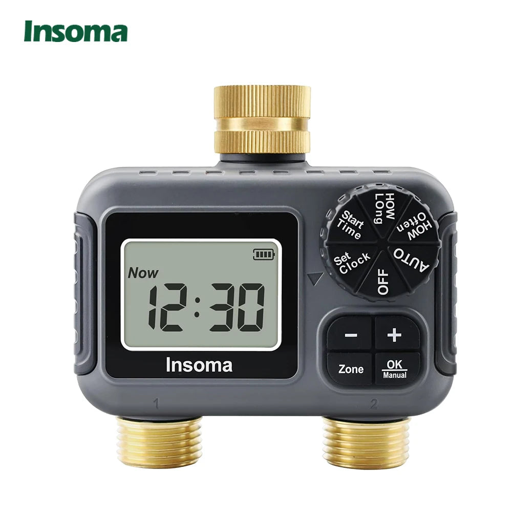 Timer irrigazione smart a doppia uscita per giardino – zone indipendenti