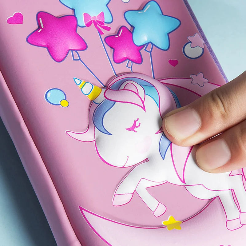Astuccio 3D Kawaii in EVA, grande capacità, impermeabile, leggero per scuola