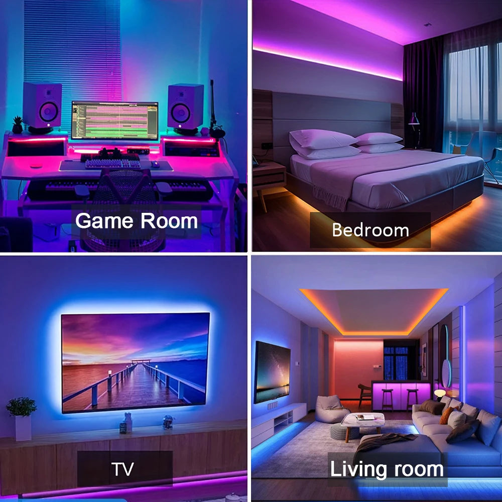 Striscia LED RGB con APP e Telecomando — 5M fino a 30M per Camera e TV