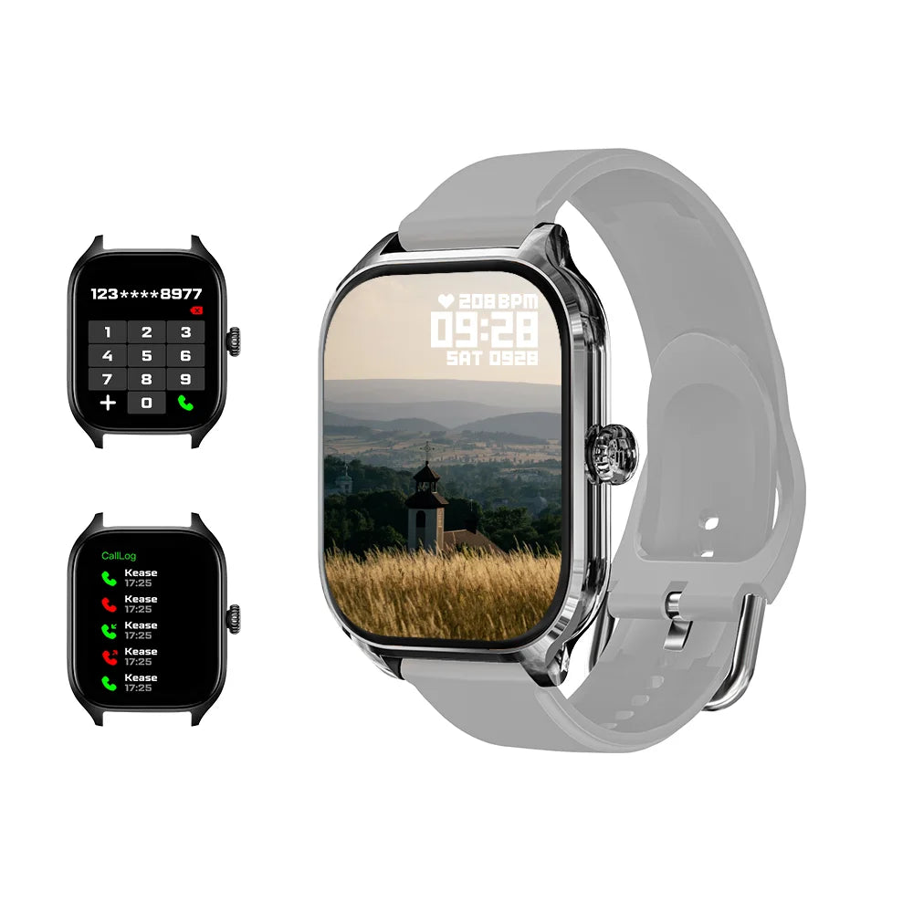Smartwatch con display 2.01" e risposta chiamate – fitness e salute