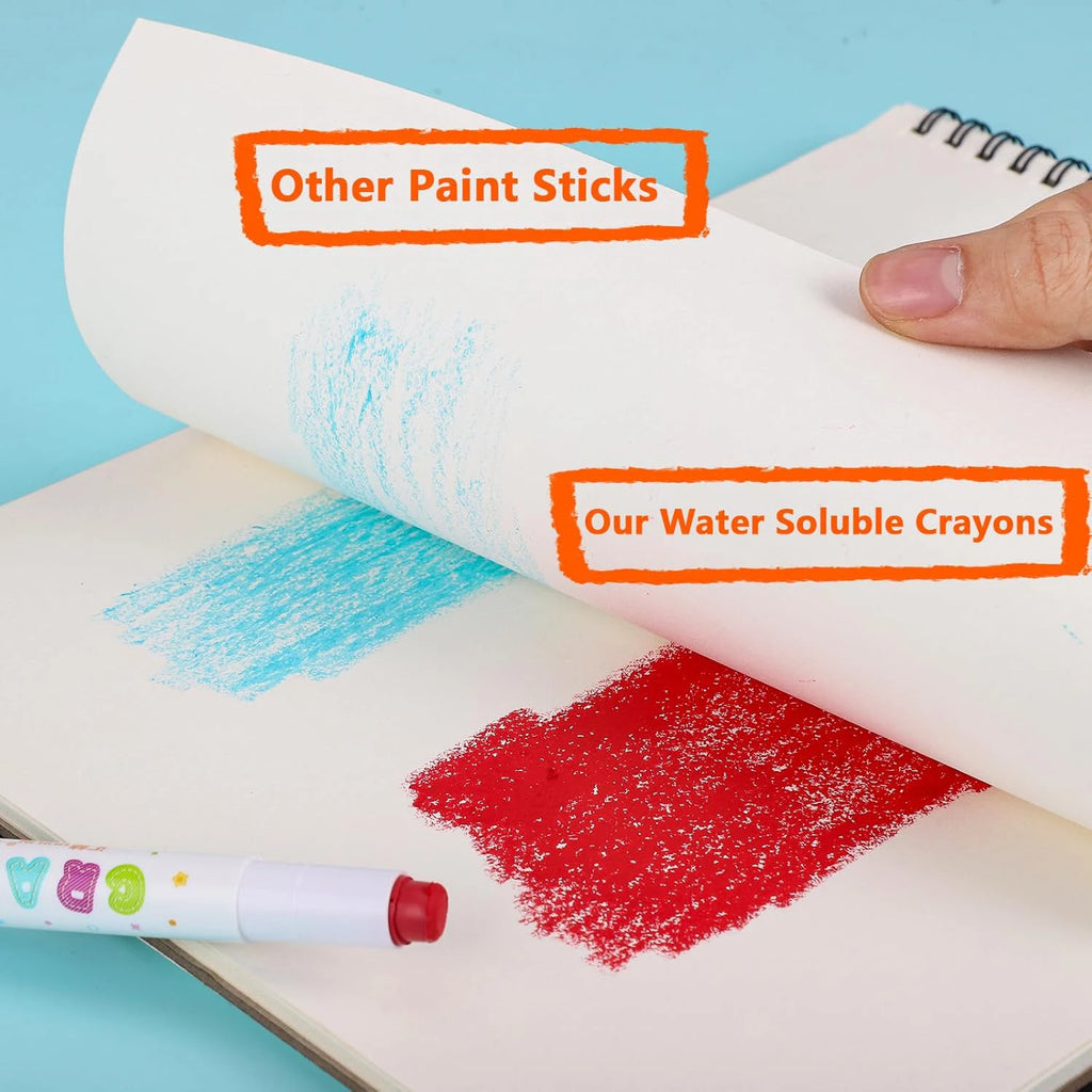 Crayons Gel Pastello 48 colori, morbidi, lavabili e impugnatura ergonomica