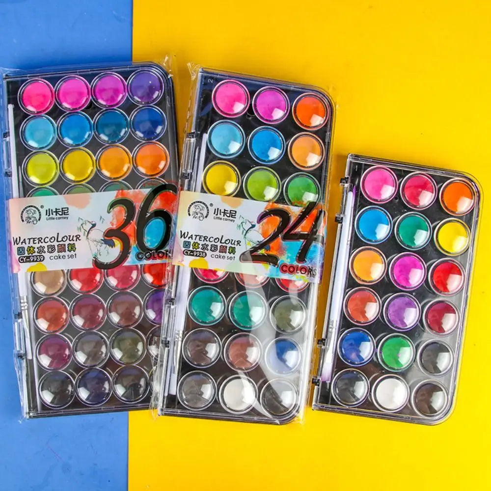 Set di acquerelli solidi con glitter metallizzato - 12/18/24/36 colori