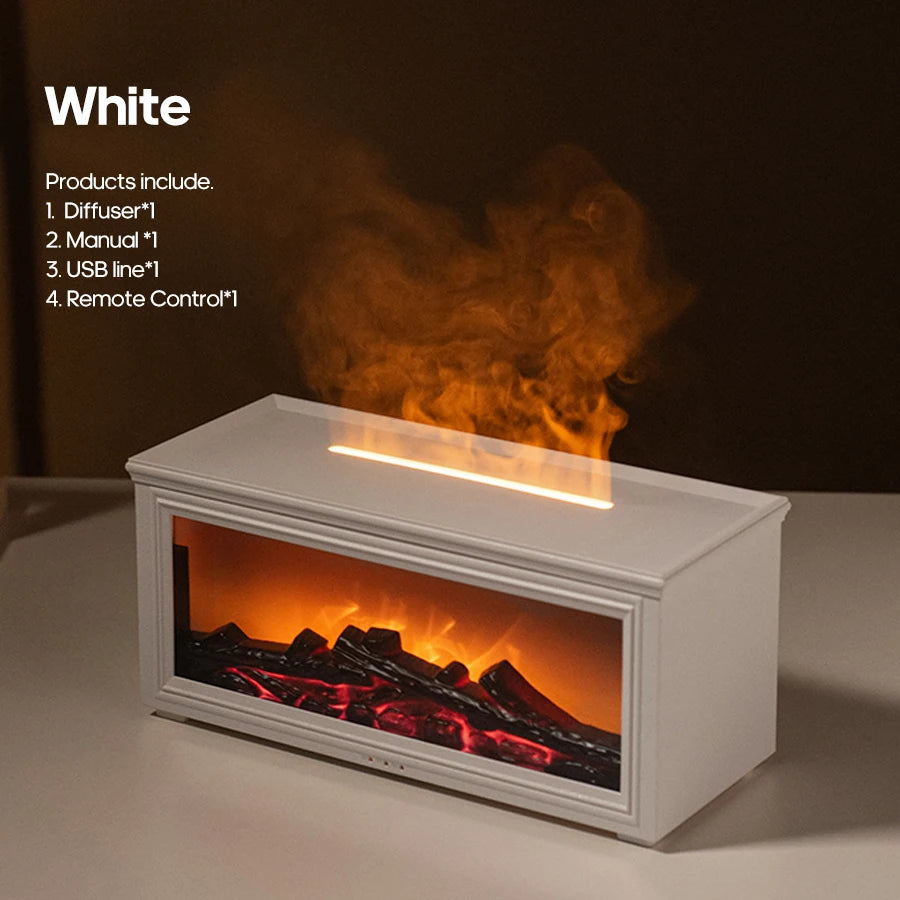 Diffusore Aroma con Fiamma Simulata e Umidificatore Ultrasonico 280ml