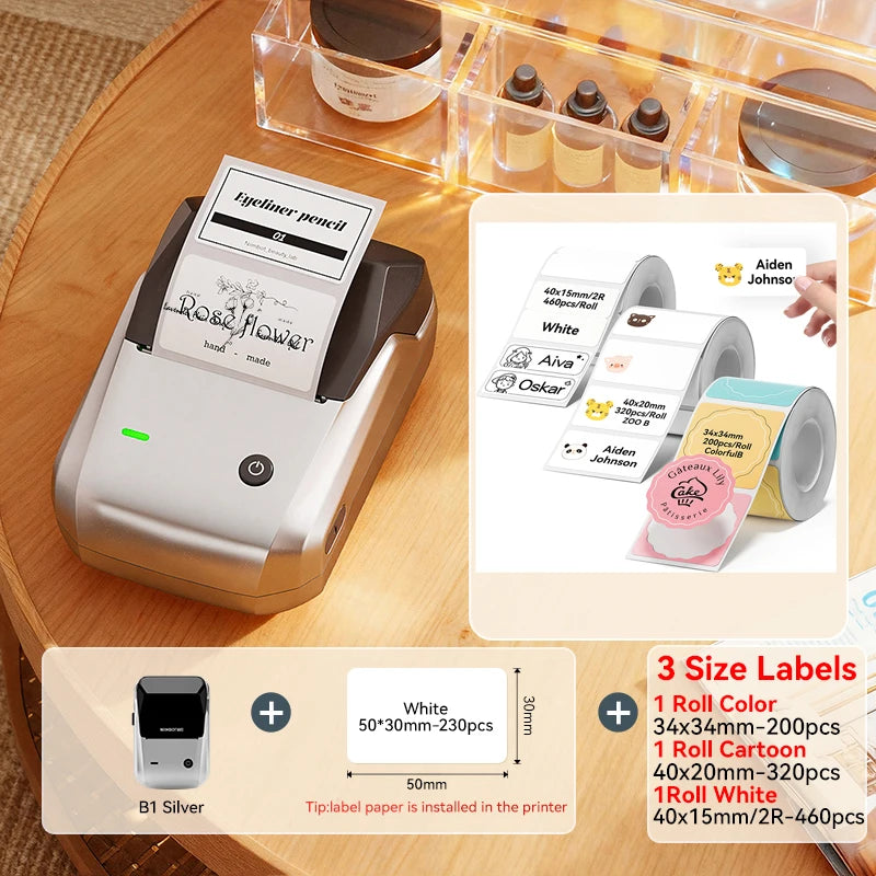 Stampante termica portatile B1 – Etichette adesive 2 pollici Bluetooth