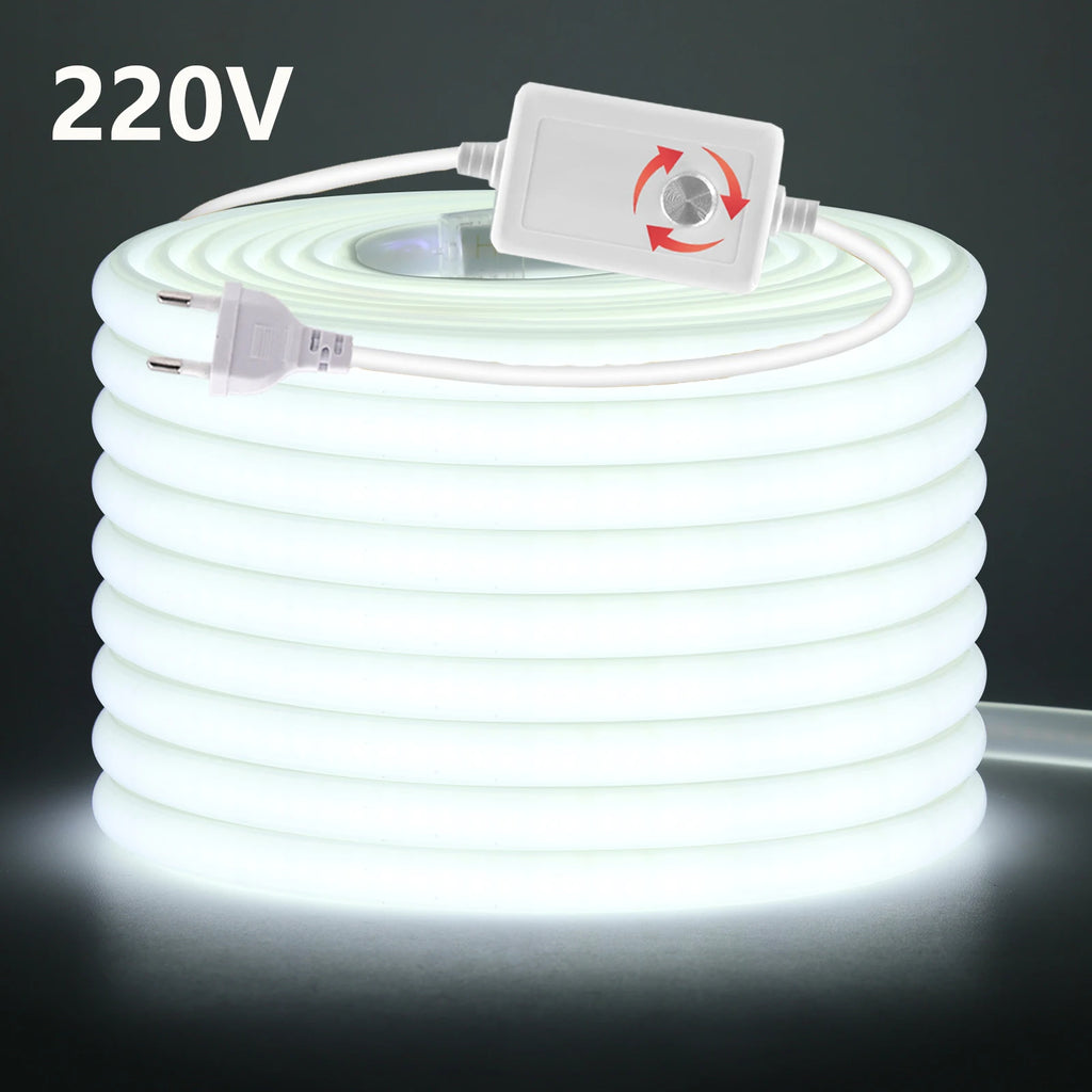 Striscia LED COB dimmerabile 220V, impermeabile, 288 LED/m, 3000‑6500K