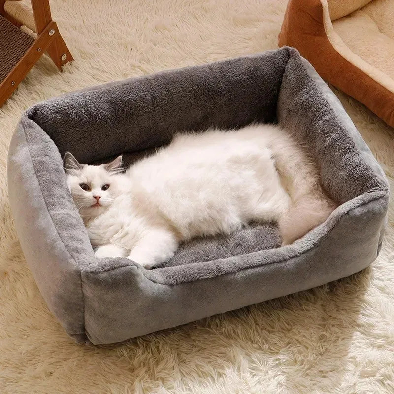 Cuccia in peluche traspirante per gatti e cuccioli – Accessorio invernale