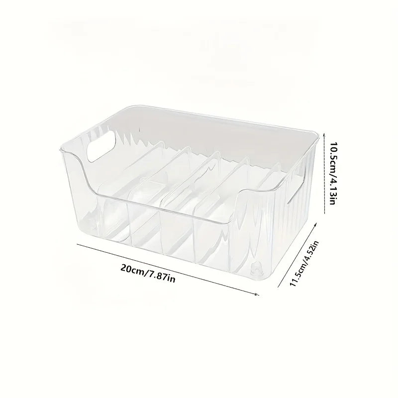 Box trasparente in plastica con divisore regolabile per spezie e snack