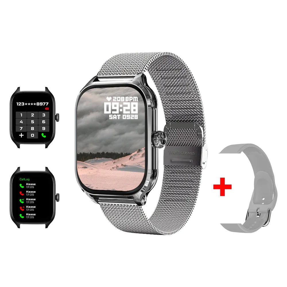 Smartwatch con display 2.01" e risposta chiamate – fitness e salute