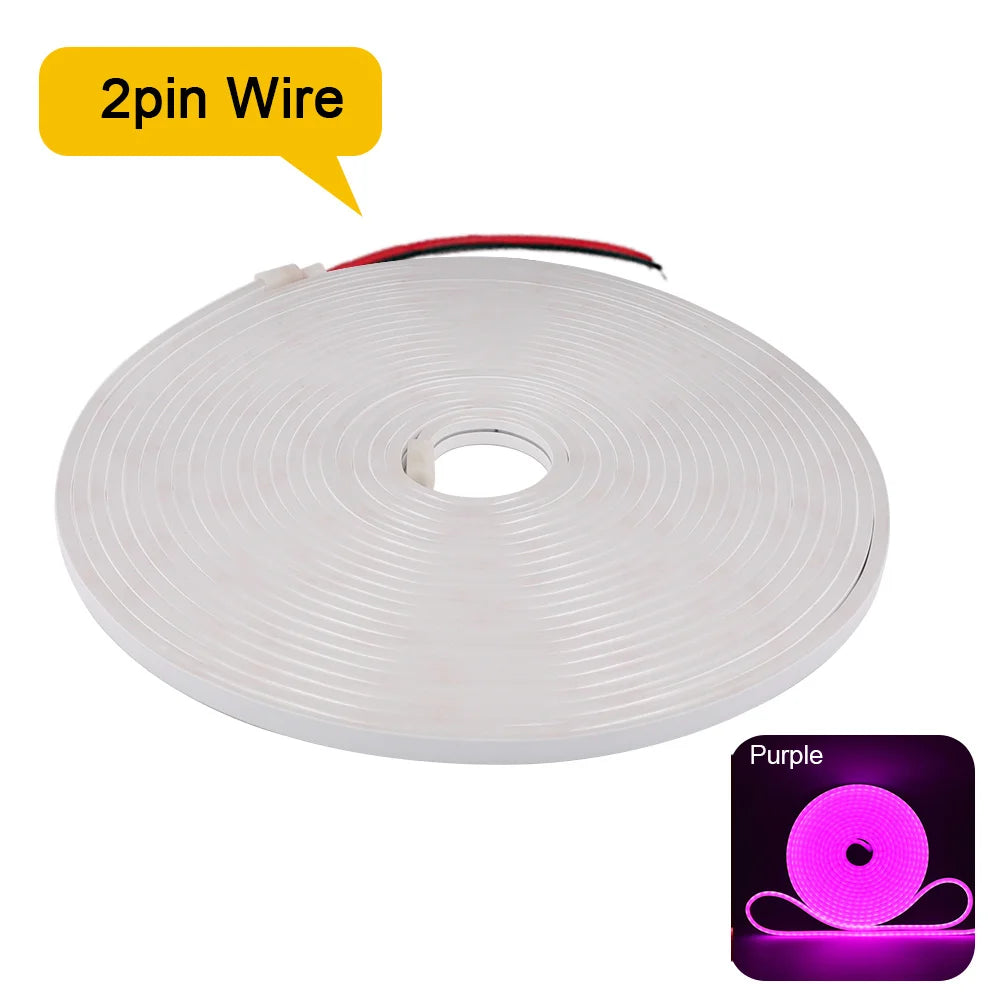Striscia LED Neon Flexibile 12V/24V Waterproof, 9 Colori, 120 LED/m