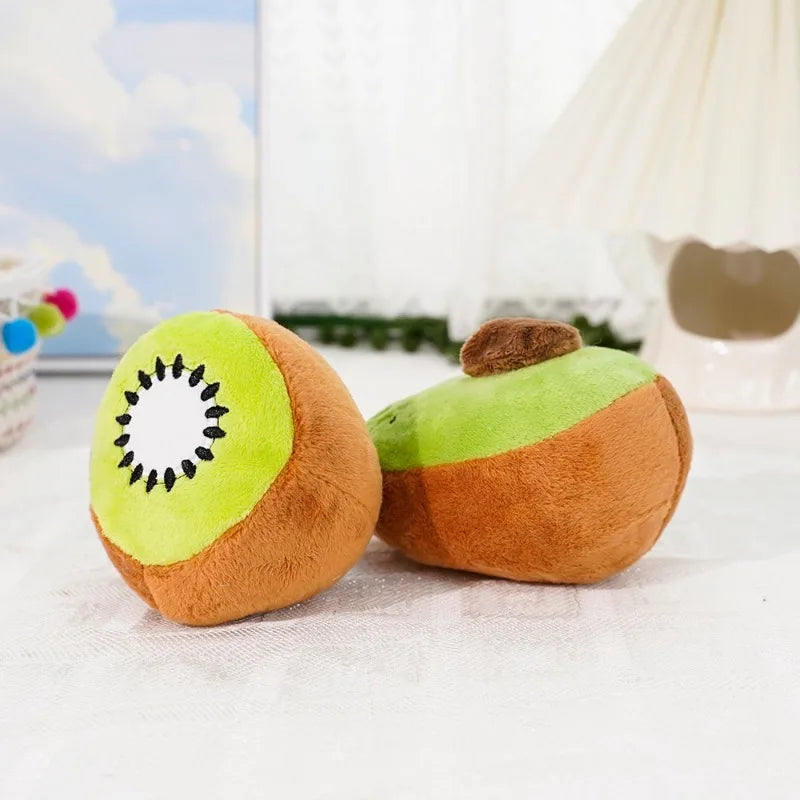 Giocattolo in peluche avocado/kiwi per cani e gatti, masticabile, resistente e…