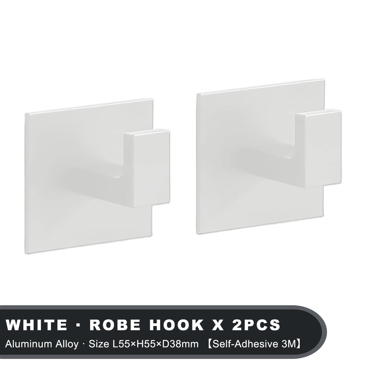 strong adhesive wall hook set – 1 to 4 black matte hooks for coat, towel, robe