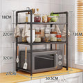 Scaffale regolabile per cucina con ganci ripiano rinforzato per microonde e…