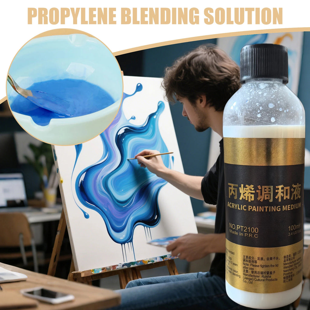 Diluenti per Pittura Acrilica 100ml – Medium per Fluidità e Trasparenza