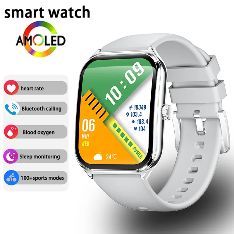 Smart Watch Uomo Donna 1.96" AMOLED HD | BT Call | Fitness Tracker