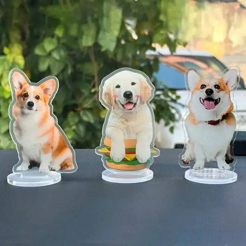 Custom Pet Photo Personal Keychain Customized Clear Acrylic Key Chain Design Making Cute Keyring Goods Made