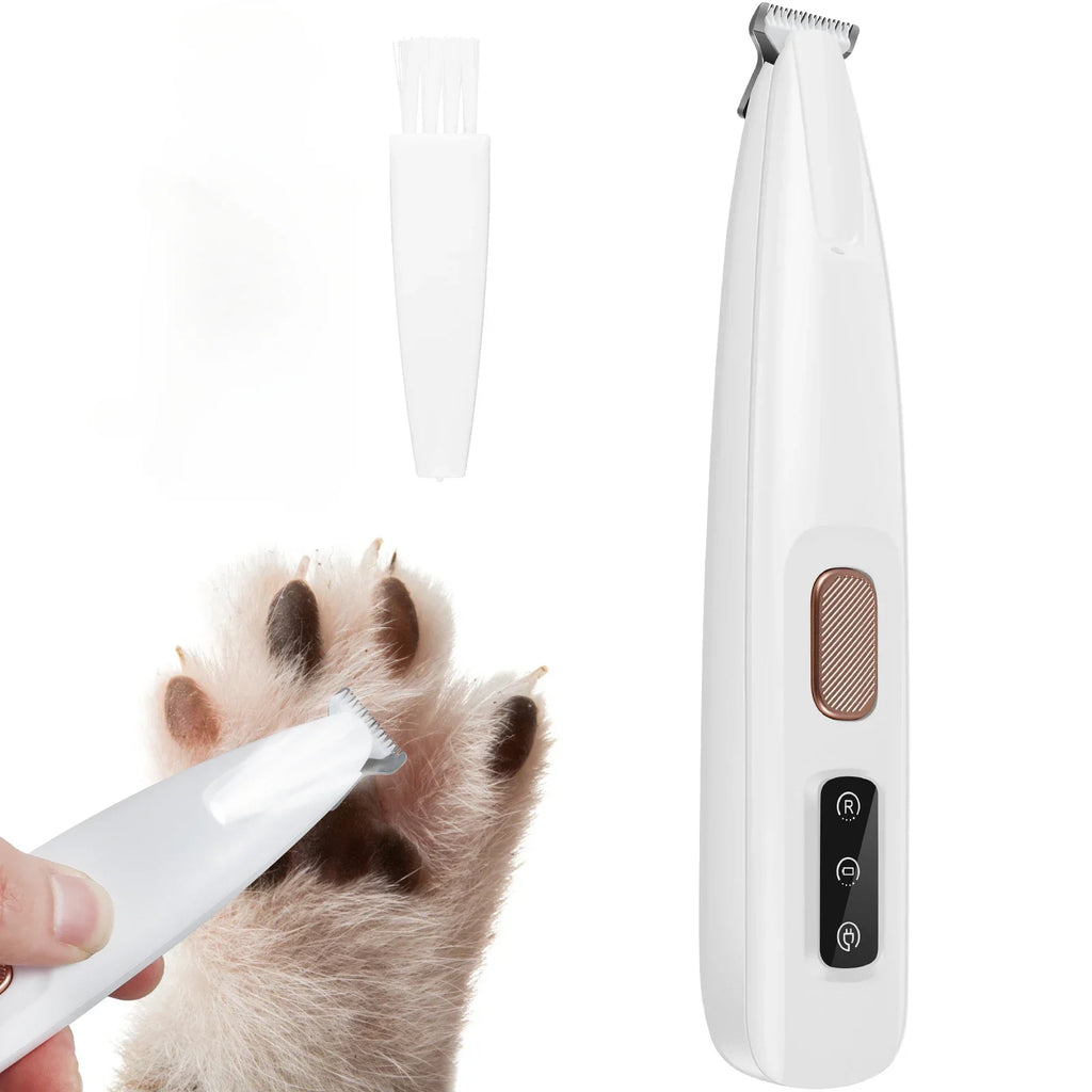 Tagliacapelli per zampe canine con luce LED, lama inox 18 mm, impermeabile e…