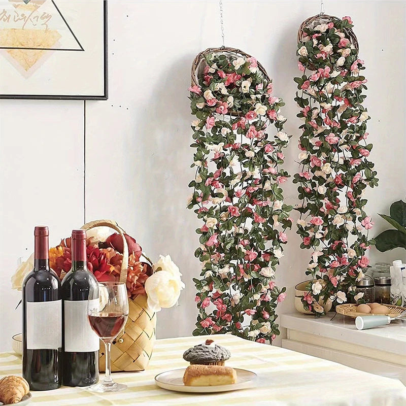 Rametto Artificiale di Rose 250CM per Decorazioni Matrimonio Giardino Casa