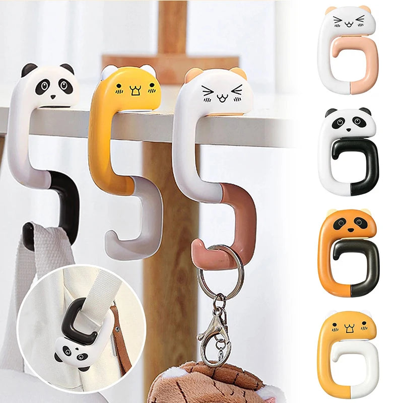 Gancio Portatile per Borsa e Accessori – Animale, Plastica, 4 Colorazioni