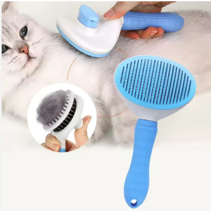 Spazzola auto-pulente 2 in 1 per cani e gatti – Pettine dematting e massaggio