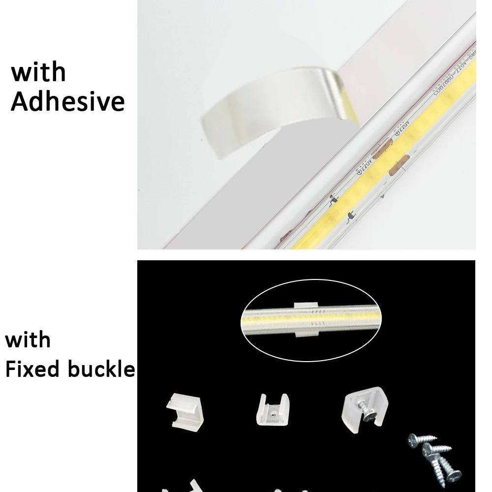 Striscia LED COB 220V alta luminosità – Flessibile per camera, cucina e…