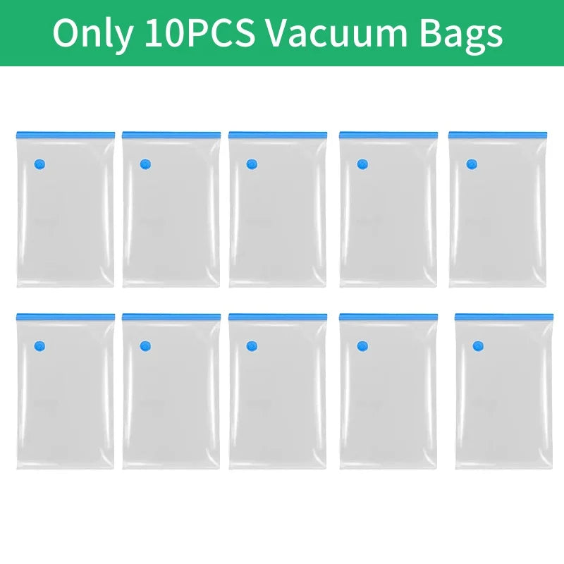 vacuum storage bags set 1-10 pack, space saver for comforters, blankets, clothes