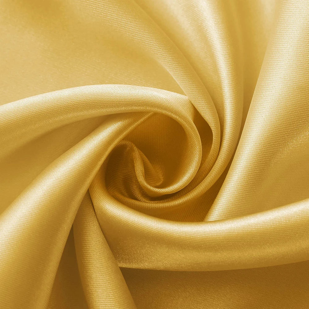 Premium Satin Table Runner Gold Table Flags Wedding Silk Fabric for Banquet, Graduation Birthday Party Decorations Table Decor
