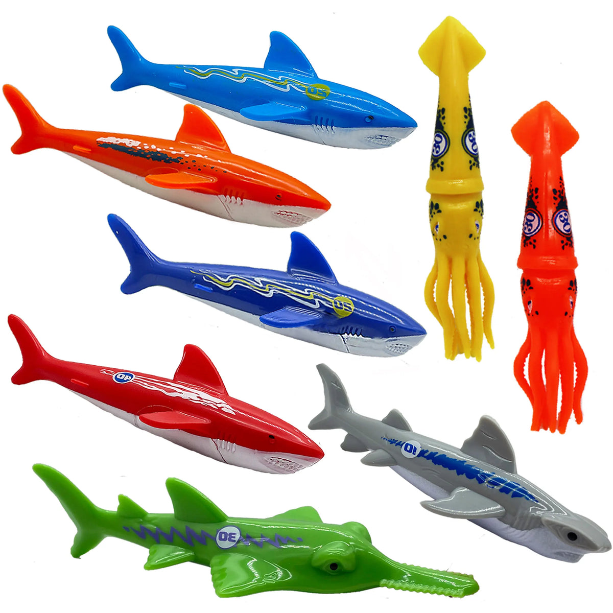 Summer Diving Training Toys Torpedos Sharks Octopus Underwater Water Games Training Swimming Pool Gifts Set Toys For kids