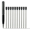 Penna a sfera retrattile compatta in metallo, mini portaoggetti, 0,7 mm, 10…