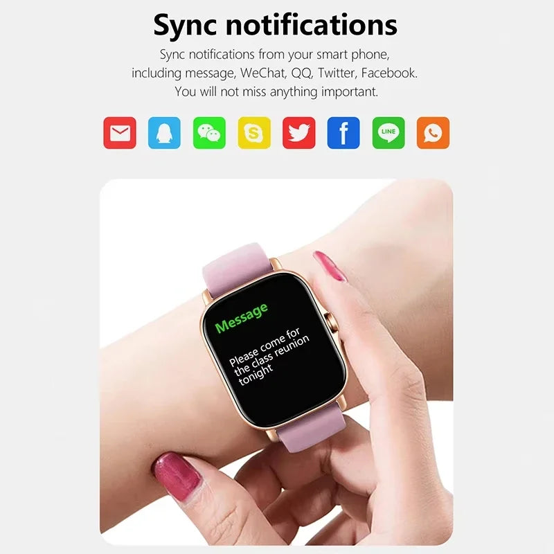 Smartwatch sportivo impermeabile 1.8" con monitoraggio salute e chiamate…