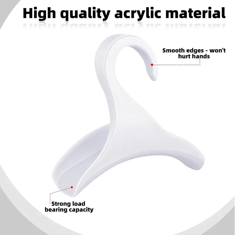 Gancio appendiabagagli in plastica per armadio – set da 1, 5 o 10 pezzi