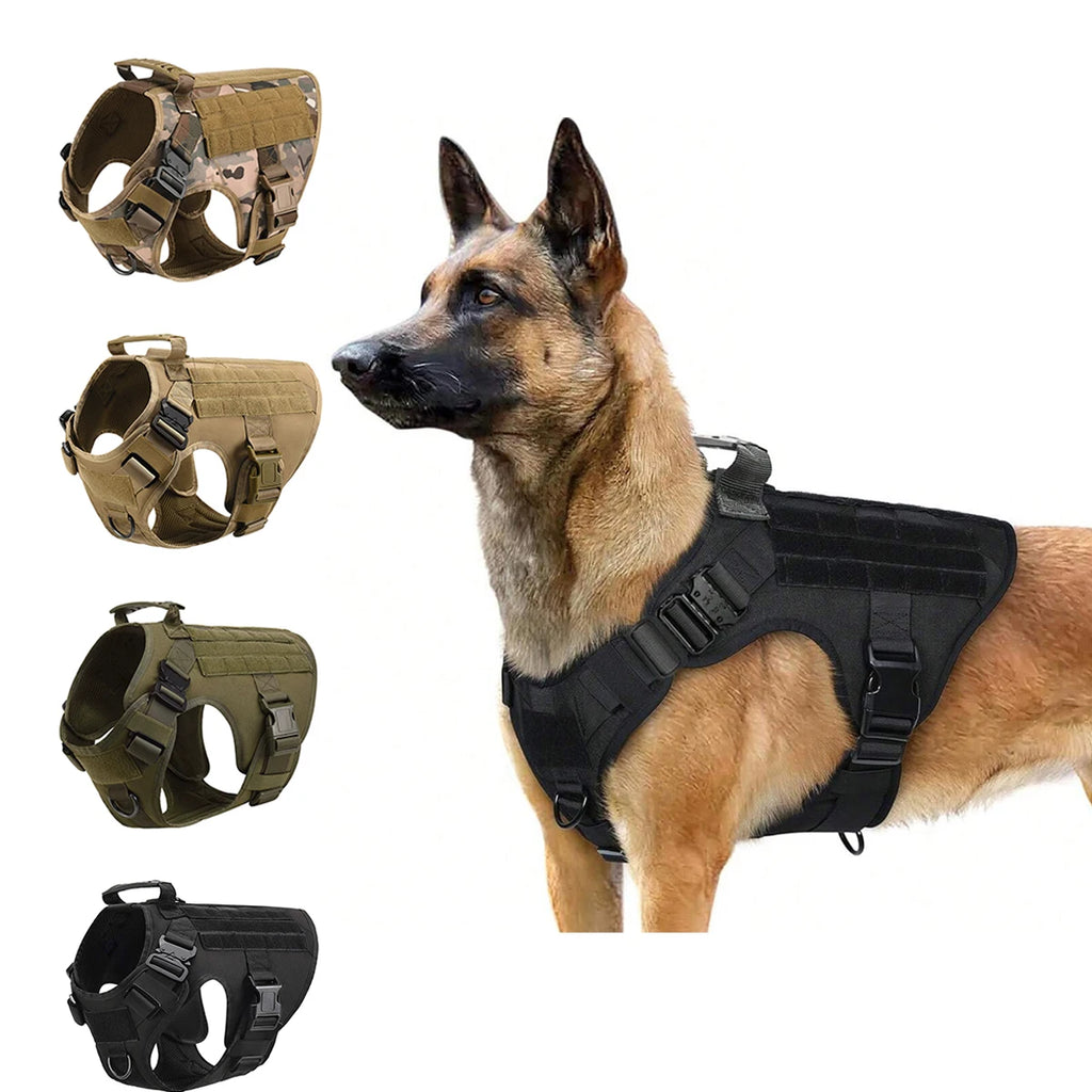 Imbracatura Militare per Cani Taglia Grande - Tactical Vest in Nylon 1050D