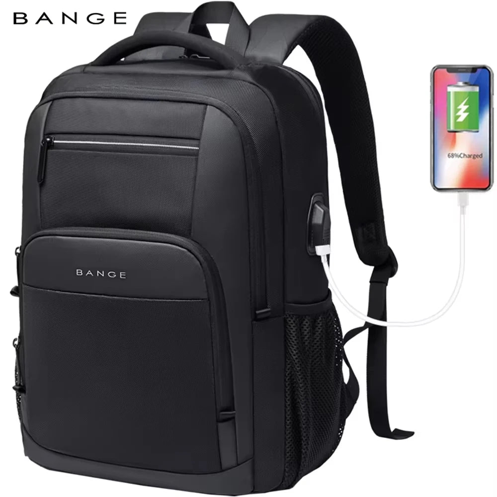 Sac à dos imperméable 15,6" avec port USB et poches pour ordinateur portable – Léger et polyvalent