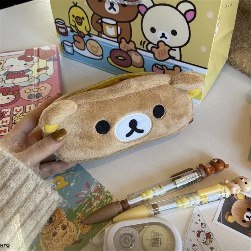 Porte-stylos Rilakkuma Kawaii pour enfants et adolescents, Organisateur de trousse