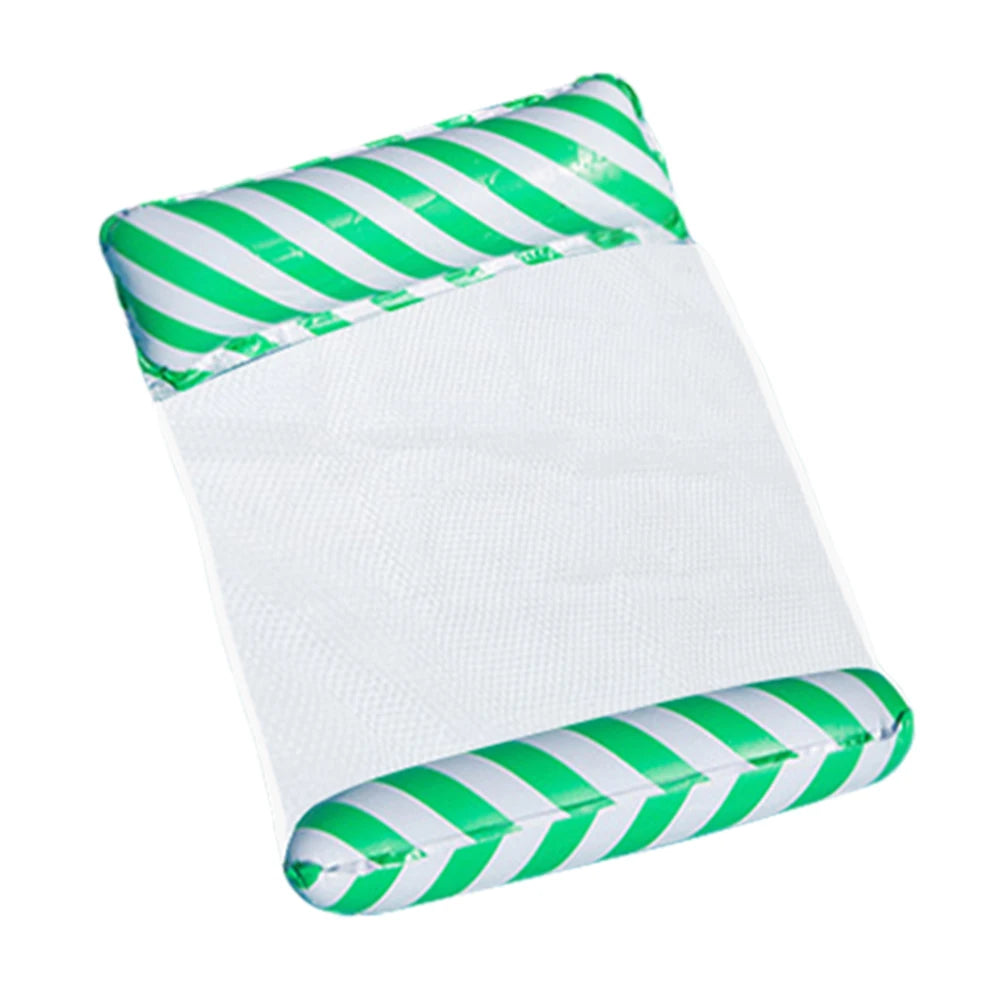 Summer Foldable Water Hammock Swimming Pool Inflatable Air Mattress for Beach Leisure Party Floating Beds With Net Backrest