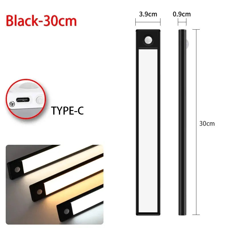 Lampada notturna a LED con sensore di movimento, ricaricabile, per armadi e…