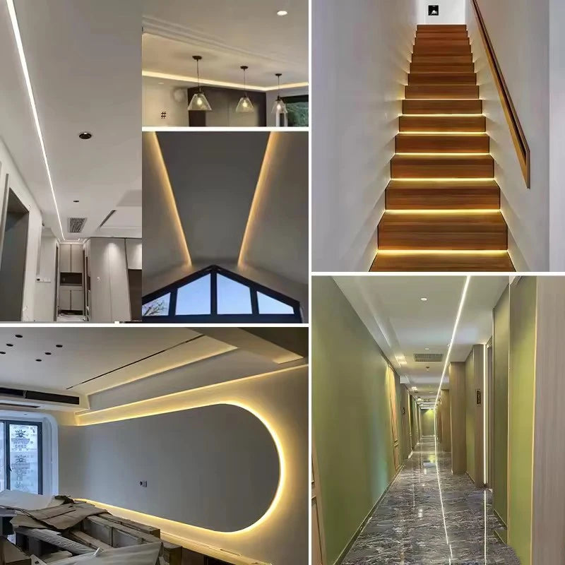 Striscia LED COB 220V con interruttore e spina EU – luce bianca calda o fredda