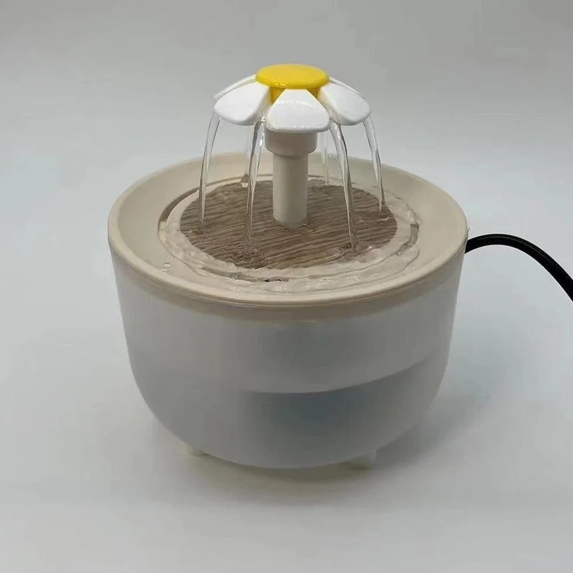 Fontana d'acqua per animali, 1,2 L, filtro auto, ricarica USB, 3 flussi